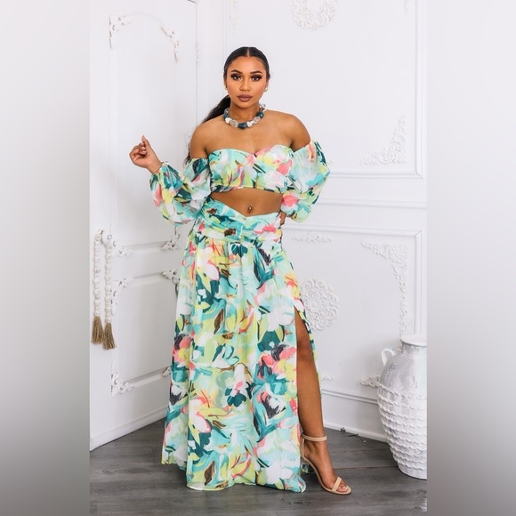 Floral Maxi Skirt Set - Picture 8 of 11